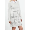 Fashion Style Regular Shirt Collar Mini Length Plaid Checkered Woven Dress