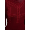 Fashion Style Regular Stand Collar Mini Length Knitted Lace Dress