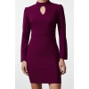 Fashion Style Regular Stand Collar Mini Length Woven Collar Detailed Woven Dress