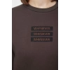 Crew Neck Low Sleeve Thick Polar Fleece Inside Slogan Embroidered Comfortable Knitted Sweatshirt