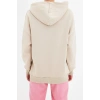 Style Loose Hooded Low Sleeve Long Thick Fleece Inside Embroidered Wide Pattern Pocket Knitted Sweatshirt