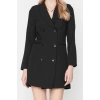 Fashion Style Regular Jacket Collar Mini Length Button Detailed Woven Jacket Dress