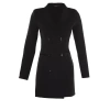 Fashion Style Regular Jacket Collar Mini Length Button Detailed Woven Jacket Dress
