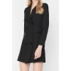 Fashion Style Regular Jacket Collar Mini Length Button Detailed Woven Jacket Dress