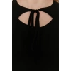 Fashion Style Regular Crew Neck Mini Length Collar Detailed Lined Chiffon Woven Winter Dress