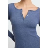 Moda Stil Slim Düğmeli Yaka Mini Boy Çıtçıt Detaylı Vücuda Oturan Fitilli Esnek Örme Kalem Elbise