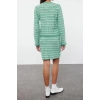 Style Women Modern Normal Waist Tube Leg Knit Detailed Soft Texture Cardigan-Skirt Knitwear Bottom-Top Set