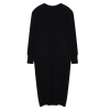 Moda Stil Regular Dik Yaka Maxi Boy Triko Premium İplik Özel İplik Elbise