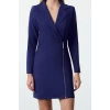 Fashion Style Fitted Jacket Collar Mini Length Zipper Detailed Woven Dress