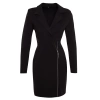 Fashion Style Fitted Jacket Collar Mini Length Zipper Detailed Woven Dress