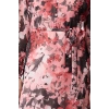 Fashion Style Regular V Neck Midi Length Belted Floral Skirt Flounce Lined Woven Dress