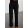 Style Women Modern Fashion Normal Waist Straight Leg V Neck Midi Length Knitwear Top-Bottom Set