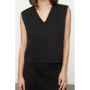 Style Women Modern Normal Waist Straight Leg V Neck V Neck Normal Waist Maxi Knitted Blouse Skirt Top-Bottom Set
