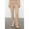 Style Women Modern Normal Waist Straight Leg Side Slit Regular Normal Cut Knitted Bottom-Top Set
