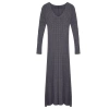 Fashion Style Regular V Neck Maxi Length Knitwear Hair Knit Basic Dress