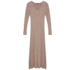 Fashion Style Regular V Neck Maxi Length Knitwear Hair Knit Basic Dress