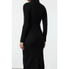 Moda Stil Regular Balıkçı Yaka Midi Boy Triko Basic Elbise