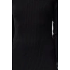 Moda Stil Regular Bisiklet Yaka Maxi Boy Triko Sırt Dekolteli Elbise