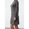 Fashion Style Regular Crew Neck Mini Length Knitwear Basic Cotton Dress