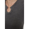 Fashion Style Regular V Neck Mini Length Knitwear Soft Texture Dress