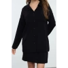 Fashion Style Regular Polo Neck Mini Length Knitwear Basic Dress