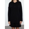 Fashion Style Regular Polo Neck Mini Length Knitwear Basic Dress