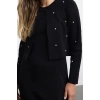 Fashion Style Slim Crew Neck Midi Length Knitwear Stone Embroidered Cardigan-Dress Set
