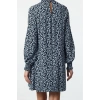 Fashion Style Regular Stand Collar Mini Length Straight Cut Gipel Woven Dress