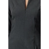 Fashion Style Regular Shirt Collar Mini Length A Cut Zipper Detailed Polyviscon Woven Dress