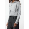 Style Women Regular Standard Sleeve Polo Collar Oversize Wide Pattern Boucle Coat Look Knitwear Cardigan