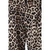 Style Women Fashion Denim Jeans Long Wide Leg Leopard Print High Waist Jeans
