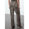 Style Women Fashion Denim Jeans Long Wide Leg Leopard Print High Waist Jeans