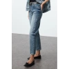 Style Women Fashion Denim Jeans Pants Long Straight Leg Blue Faded Vintage High Waist Slim Mom Jeans