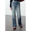 Style Women Fashion Denim Jeans Pants Long Straight Leg Faded Vintage High Waist Jeans