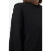 Relaxed Crew Neck Low Sleeve Thick Polar Fleece Inside Comfortable Cut Sleeve Detailed Knitted Sweatshirt