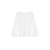 Fashion Plus Size Square Neck Knitwear Fit Plain Pattern Casual Daily Regular Long Sleeve Blouse