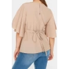 Fashion Plus Size Crew Neck Woven Regular Plain Pattern Casual Daily Regular Short Sleeve Blouse