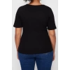 Fashion Plus Size V Neck Knitted Fit Plain Pattern Casual Daily Regular Three Quarter Sleeve Blouse