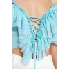 Fashion V Neck Knitted Regular Plain Pattern Chic Night Crop Short Sleeve Blouse