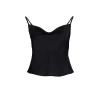 Fashion Cowl Neck Woven Regular Plain Pattern Casual Daily Regular Strappy Sleeve Blouse