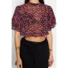 Fashion Crew Neck Woven Regular Floral Pattern Casual Daily Regular Short Sleeve Blouse