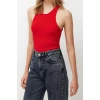 Fashion Crew Neck Knitwear Slim Plain Pattern Casual Daily Regular Strappy Sleeve Blouse