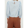 Fashion Stand Collar Woven Regular Polka Dot Pattern Casual Daily Regular Three Quarter Sleeve Blouse