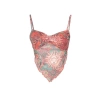 Fashion Cowl Neck Knitted Slim Geometric Pattern Casual Daily Crop Top Strappy Sleeve Blouse