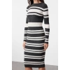 Fashion Slim Casual Daily Pique Knitwear Crew Neck Long Sleeve Bodycon Midi Length Dress