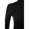 Moda Slim Casual Günlük Tek Plaka Triko Dik Yaka Uzun Kol Bodycone Mini Boy Elbise