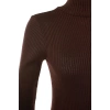 Moda Slim Casual Günlük Tek Plaka Triko Dik Yaka Uzun Kol Bodycone Mini Boy Elbise
