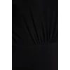 Moda Slim Casual Günlük Sandy Örme Asimetrik Yaka Uzun Kol Bodycone Midi Boy Elbise