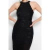 Fashion Regular Graduation Prom Sequin Knitted Halter Neck Sleeveless Sleeve Bodycone Midi Length Dress