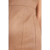 Fashion Fit Day Night Suede Woven Crew Neck Sleeveless Sleeve Bodycone Midi Length Dress